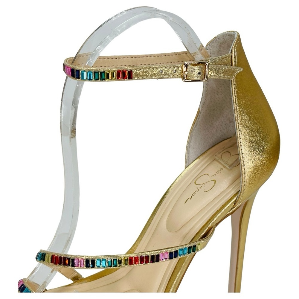 Jessica Simpson Embla Gold Shimmer Rainbow Womens Heels Size 9.5M - Picture 9 of 15